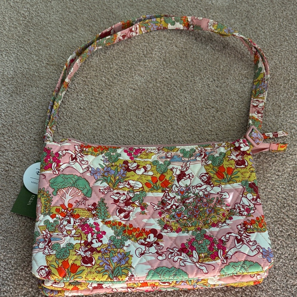 Disney Vera Bradley Foxbury Crossbody Colorful Floral Women's Shoulder Bag